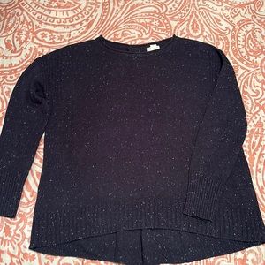 Back zip high low sweater